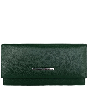 Шкіряний гаманець Karya із зернистої шкіри KR1071-030 темно-зеленого кольору