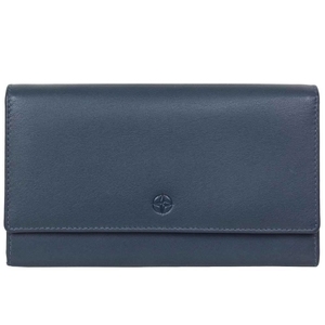 Жіночий шкіряний гаманець на кнопці Tony Perotti Cortina 5048 navy (темно-синій)