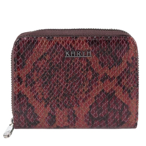 Жіночий гаманець з натуральної лакованої шкіри Karya 1152-534 червоно-бордовий