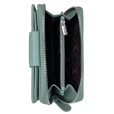Кожаный кошелек Karya на магните среднего размера KR1137-026 мятный