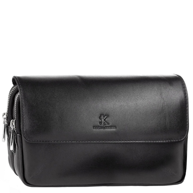 Мужская сумка-клатч Karya из натуральной гладкой кожи 0202-1 черный