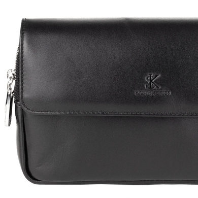 Чоловіча сумка-клатч Karya з натуральної гладкої шкіри 0202-1 чорного кольору, Чорний