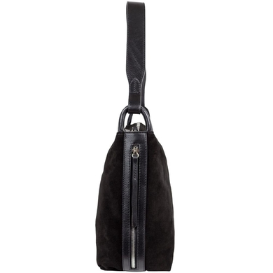 Жіноча замшева сумка Mattioli 057-20C чорна, Чорний