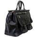 Шкіряна дорожня сумка-саквояж Karya KR46-03 чорного кольору, Чорний