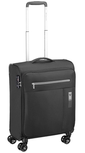 Ультралегка валіза Roncato Lite Soft з текстилю на 4-х колесах 414746 Nero fumo (мала)