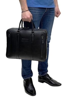 Чоловіча сумка-портфель Tony Bellucci із натуральної шкіри 1149-1 чорного кольору