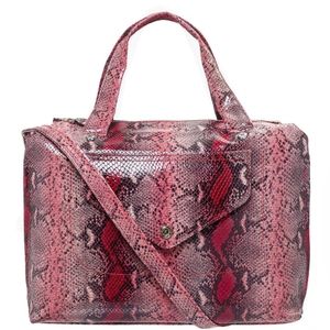 Женская сумка из лакированной кожи Karya 2222-532 красно-розовая
