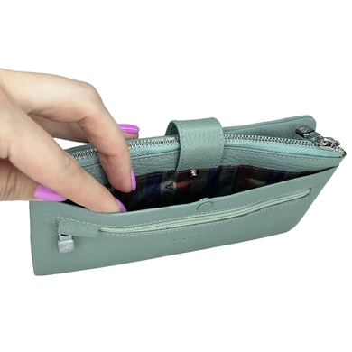 Жіночий гаманець Karya на магнітній кнопці KR1129-026 м'ятного кольору