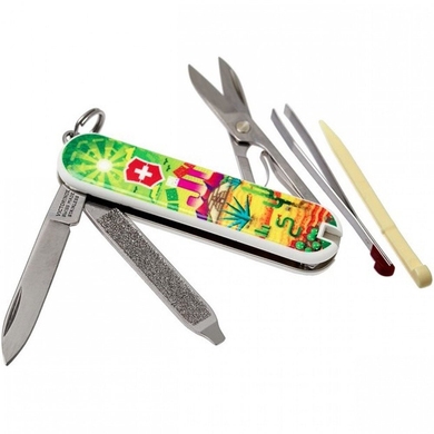 Складной нож-брелок миниатюрный Victorinox Classic LE Mexican Sunset 0.6223.L1807