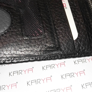 УЦІНКА - Чоловіче портмоне із натуральної шкіри Karya 0970-088 чорний, Чорний
