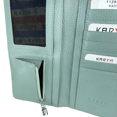 Жіночий гаманець Karya на магнітній кнопці KR1129-026 м'ятного кольору