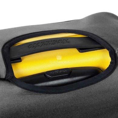 Чехол защитный для среднего чемодана из неопрена Жаккард Плитка M 8002-0411, 800-кобальт