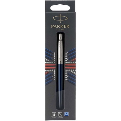 Кулькова ручка в подарунковій упаковці Parker Jotter 17 Royal Blue CT BP LONDON 16 332bL Синий лак/Хром