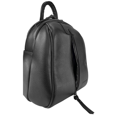 Кожаный рюкзак Karya на один отдел KR6023-45 черного цвета, Черный, Зернистая