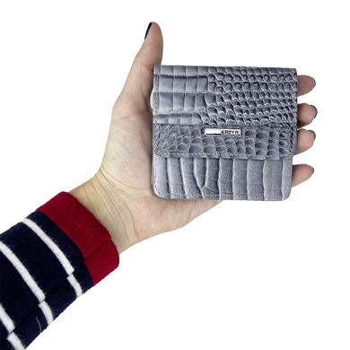 Малий гаманець Karya з натуральної шкіри 1106-506-3 сірого кольору