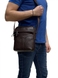 Чоловіча сумка Bond NON із натуральної телячої шкіри 1127-286 коричневого кольору
