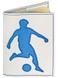 Обложка на паспорт Unique U "Футболист", Сине-белый