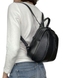 Шкіряний рюкзак Karya на один відділ KR6023-45 чорного кольору, Чорний, Зерниста