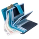 Жіночий гаманець з натуральної шкіри з RFID Visconti Rainbow Fiji RB51 Blue Multi