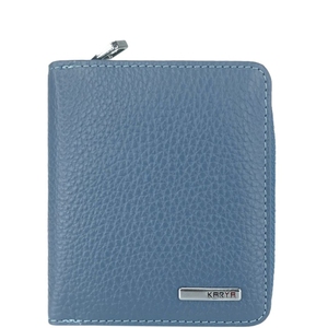 Невеликий жіночий гаманець з натуральної шкіри Karya 2012-093 блакитного кольору