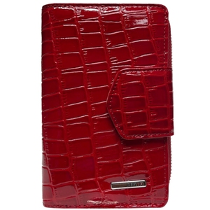 Жіночий гаманець з натуральної лакованої шкіри Karya 1137-08 червоного кольору