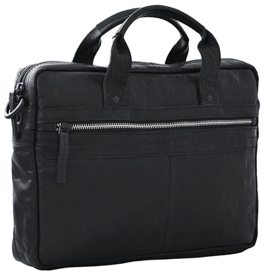 Чоловіча сумка-портфель з натуральної шкіри Spikes & Sparrow Bronco 4154400 Black