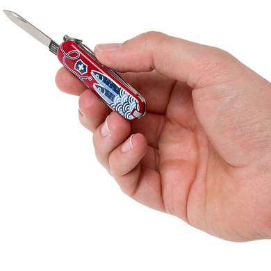 Складной нож-брелок миниатюрный Victorinox Classic LE Sardine Can 0.6223.L1901