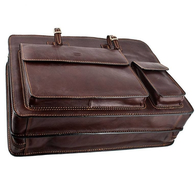 Чоловічий портфель з натуральної шкіри Tony Perotti italico 8021 коричневий