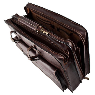 Мужской портфель из натуральной кожи Tony Perotti italico 8021 коричневый