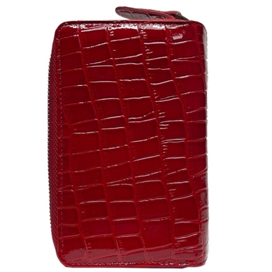Женский кошелек из натуральной лакированной кожи Karya 1137-08 красного цвета