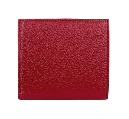 Малый кошелек на кнопке Tergan из зернистой кожи TG5627 красного цвета