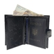 Портмоне з натуральної шкіри Karya з обкладинкою на паспорт 0405-53-1 чорного кольору, Чорний