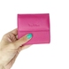 Малий гаманець на кнопці з натуральної шкіри Tony Bellucci 893-209 кольору фуксія