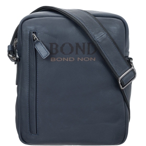 Чоловіча сумка Bond NON з натуральної телячої шкіри 1161-49 темно-синього кольору