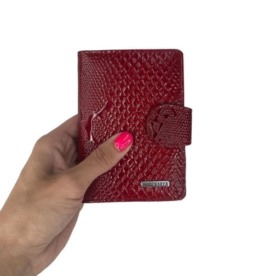 Жіночий гаманець з натуральної шкіри з лаком Karya 2015-019-1 червоного кольору