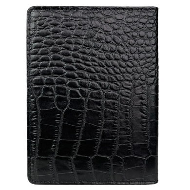 Кожаная обложка на паспорт Karya с карманом для карты KR092-53 черная, Черный