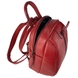 Шкіряний рюкзак Karya на один відділ KR6023-46 червоного кольору, Чорний, Зерниста