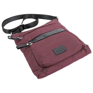 Женская текстильная сумка Vanessa Scani с натуральной кожей V023 бордовая, Бордовый