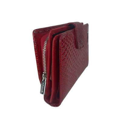 Жіночий гаманець з натуральної шкіри з лаком Karya 2015-019-2 червоного кольору