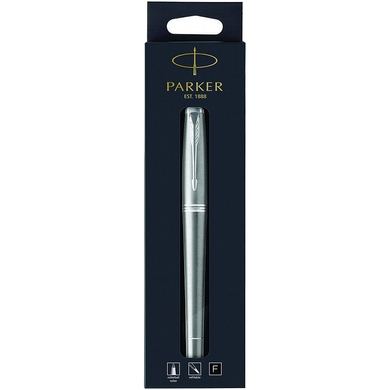 Ручка роллер в подарочной упаковке Parker Urban 17 Metro Metallic CT RB LONDON 30 322bL Стальной