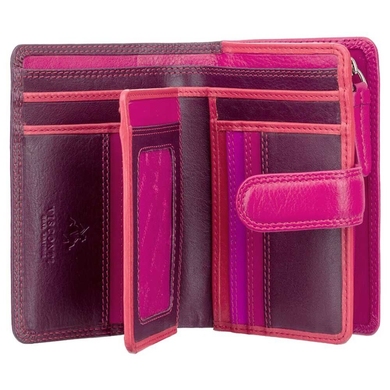 Жіночий гаманець з натуральної шкіри з RFID Visconti Rainbow Fiji RB51 Plum Multi