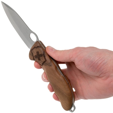 Большой складной нож Victorinox Hunter Pro WOOD One Hand 0.9411.M63 (Коричневый)