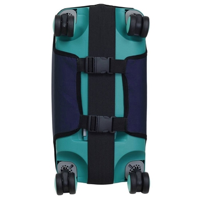Чехол защитный для малого чемодана из неопрена S 8003-4, 800-темно-синий