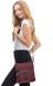 Женская текстильная сумка Vanessa Scani с натуральной кожей V023 бордовая, Бордовый