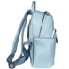 Женский рюкзак на один отдел из натуральной кожи Karya 6008-101 голубого цвета, Голубой, Зернистая