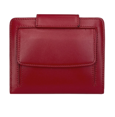 Шкіряний малий гаманець Tergan з гладкої шкіри TG5674 червоного кольору
