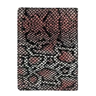 Обложка на паспорт из натуральной кожи Karya 092-094 черно-кораллового цвета, Черно-коралловый