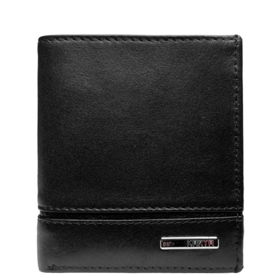 Карманное мужское портмоне из натуральной кожи Karya 0991-1 черного цвета, Черный