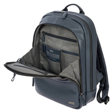 Рюкзак из натуральной кожи с отделением для ноутбука до 13,3" BRIC'S Torino BR107714 синий
