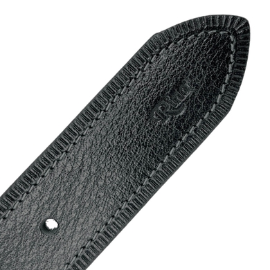 Джинсовый кожаный ремень Rino 005854-203-01 черного цвета